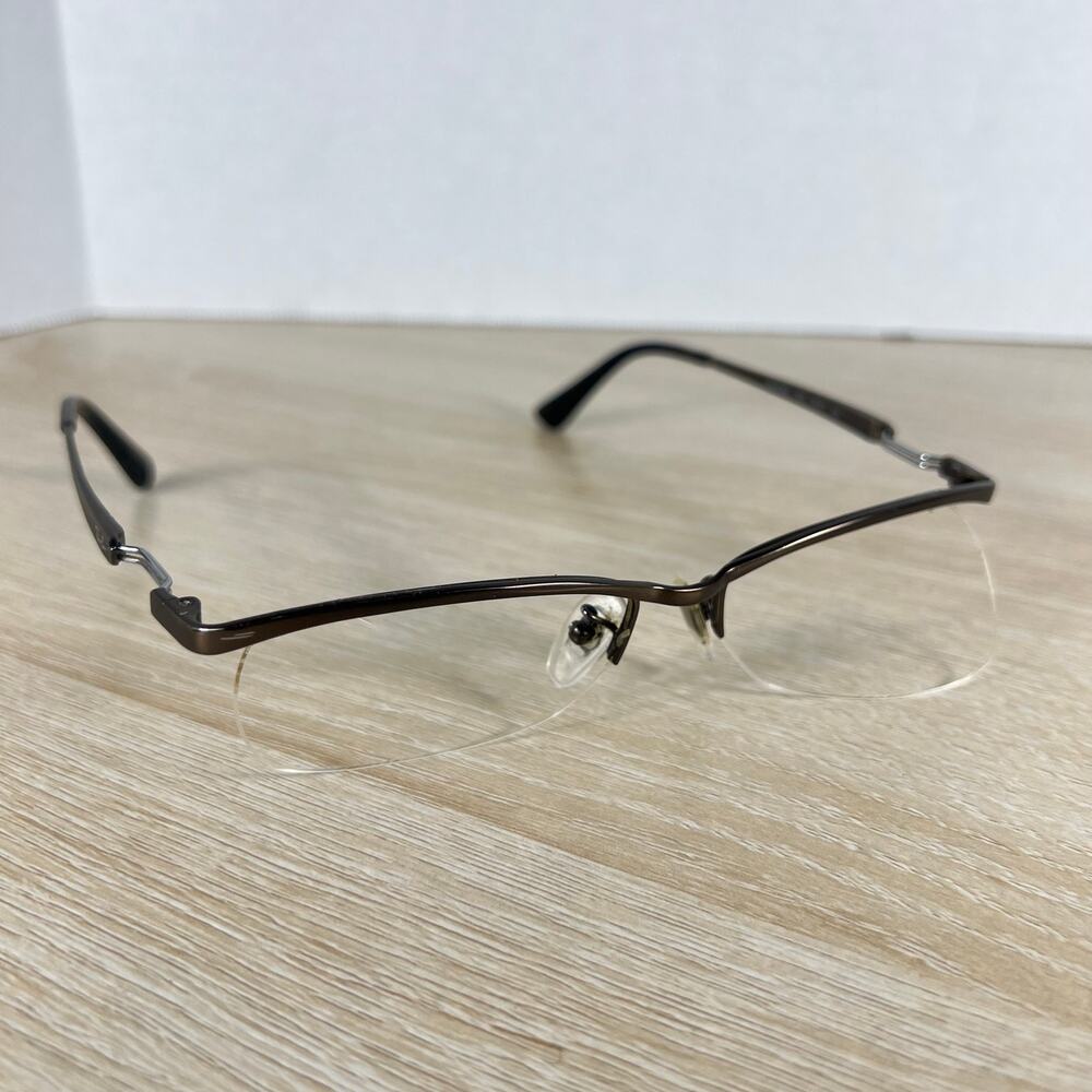 Ray-Ban RB8746D 1020 Eyeglasses Brown Half Rim Frames Only Titanium aa 55-17-145